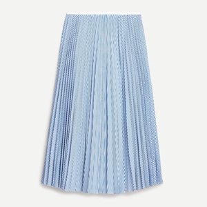 Jcrew pleated midi skirt in stripe